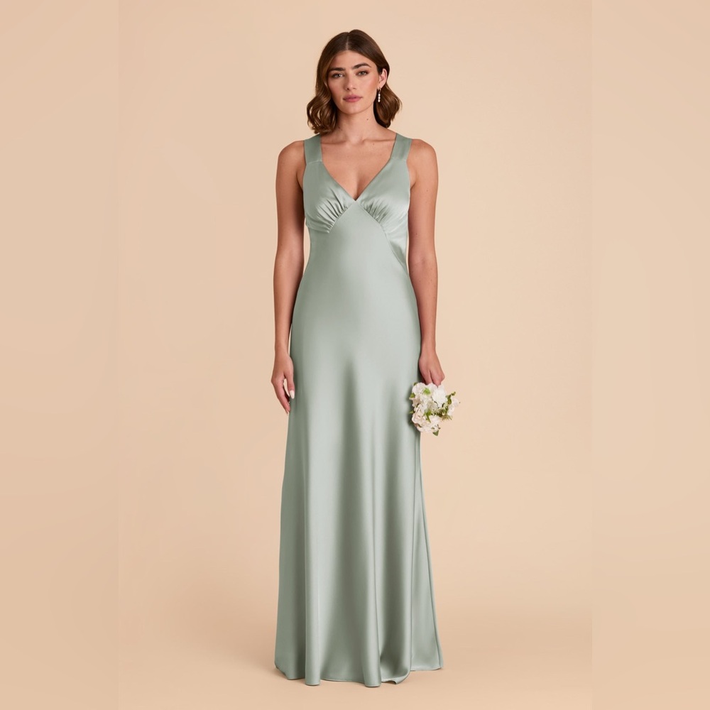 Birdy Grey Veronica Matte Satin Dress in Sage
